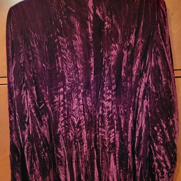 NWT velvet, garnet color jacket with beautiful buttons Jones New York, elegant - Picture 4 of 6